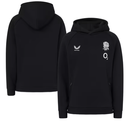 England Rugby Adapt Junior Overhead Hoodie Black