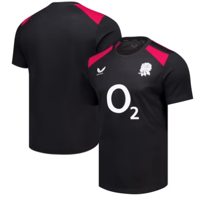 England Rugby Contact Short Sleeve Jersey Black