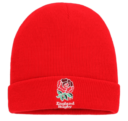 England Rugby Core Junior Cuffed Red Beanie 
