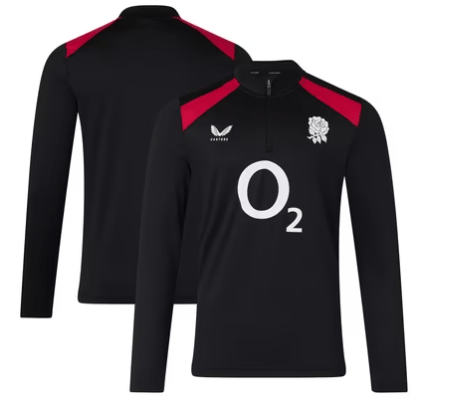 England Rugby Performance Midlayer Top Black