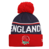 England Rugby New Era Bobble Sport Knit Beanie Junior Red/Navy - 201674197 Thumbnail