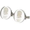 England Rugby Round Cufflinks - Pair - Stainless Steel-No Size-12062245 Thumbnail