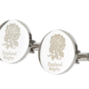 England Rugby Round Cufflinks Stainless Steel - 12062245 Thumbnail
