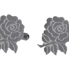 England Rugby Stainless Steal Round Chunky Rose Cufflinks  Thumbnail